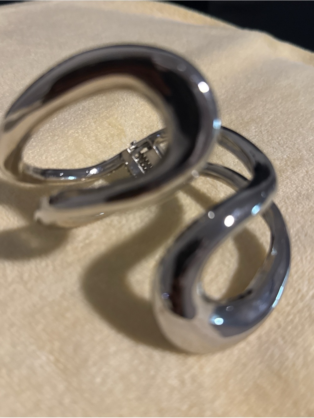 Chunky Silver Swirl Bracelet